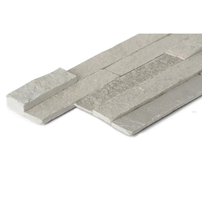 Ledgestone Ice White Split Face Slate 300x150 Tiles