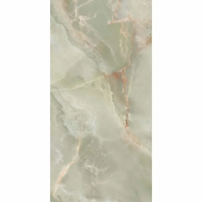 Apple Green Polished Onyx Marble Effect Large Wall and Floor Tiles