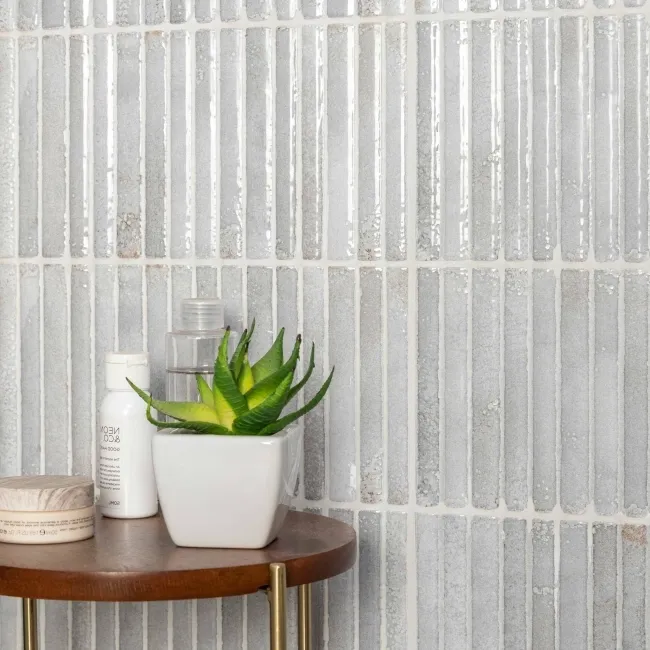 Meraki White Gloss Kitt-Kat Mosaic Effect Wall Tiles