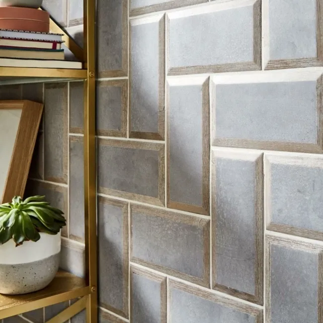 9.82 SQM Clearance Job Mixx Concrete Oak Wood Tiles