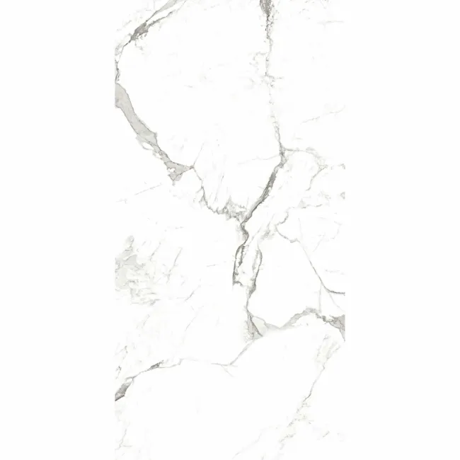 Modern Statuario Polished Marble Effect Tiles 600x1200