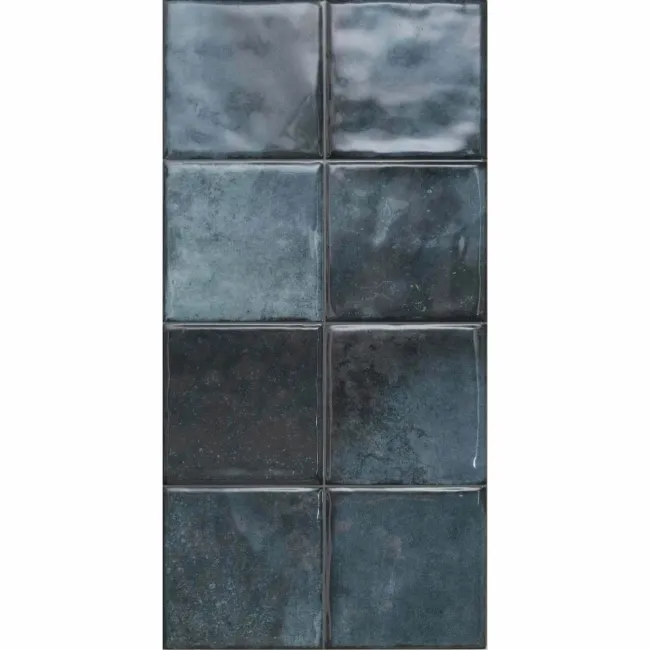 Veneto Blue Gloss Rustic Bumpy Wall Tiles