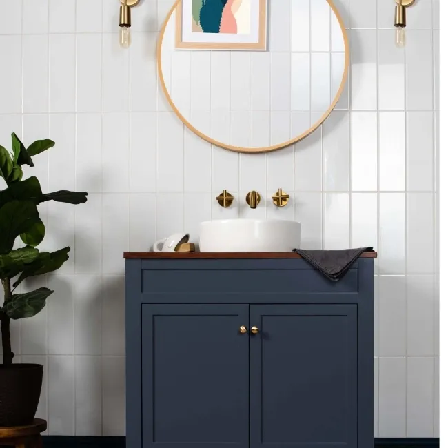 Rhian White Gloss Brick Ceramic Wall Tiles