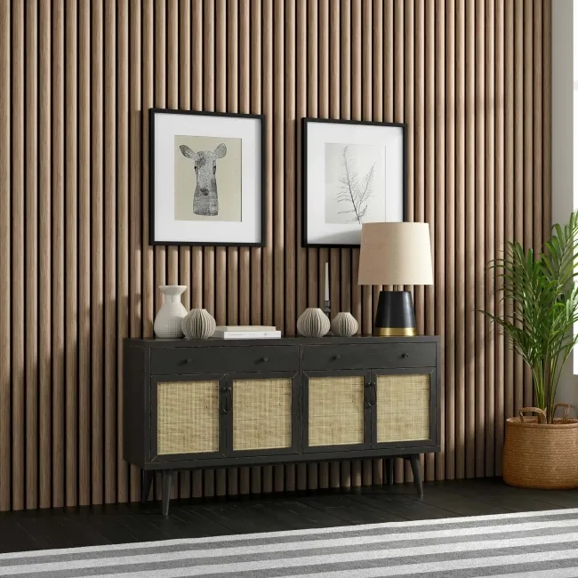 Trepanel Design® Smoked Oak Curve Acoustic Wood Wall Panels