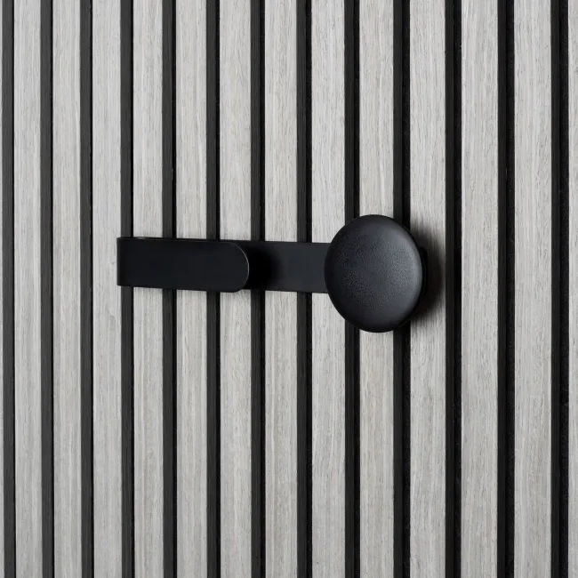 Trepanel Customise® Wooden Hanger Black Horizontal Metal Hook