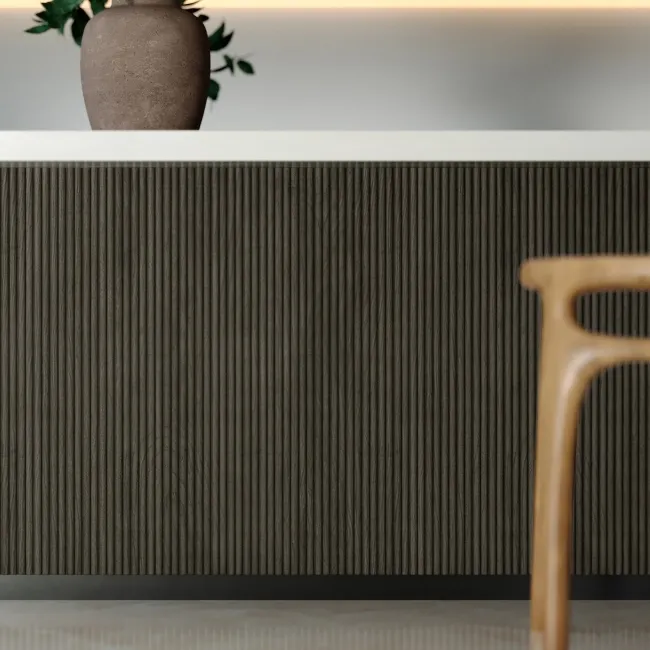 Trepanel Flex® Noir Black Flexible Wood Panels 1200x600