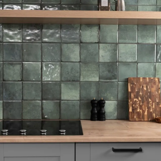 Veneto Green Gloss Rustic Wall Tiles