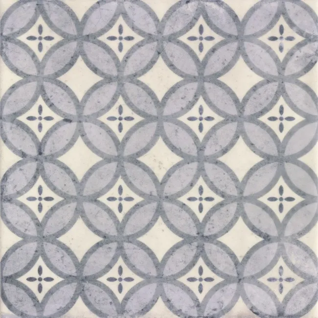 Tangier Antiqua Blue Gloss Decor Pattern Wall Tiles