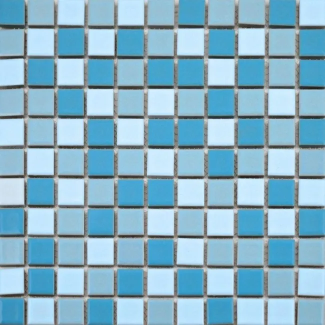 Pixel Pool Blue Blend Mosaic Tiles 25x25