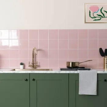Rico Pink Gloss Flat Square Wall Tiles 150x150