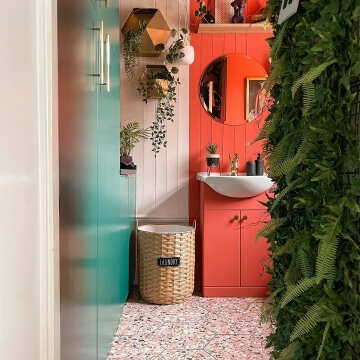 Terrazzo Pink Hexagon Nevada Porcelain Wall and Floor Tiles