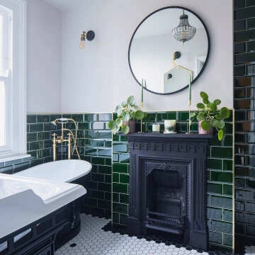Victorian Gloss Green Metro Tiles