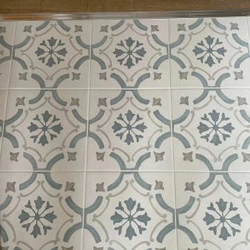 Blossom Ornate Blue Matt Pattern Wall and Floor Tiles
