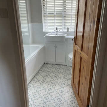 Blossom Ornate Blue Matt Pattern Wall and Floor Tiles