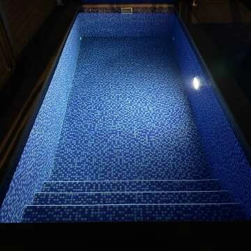 Pixel Ocean Dark Blue Blend Mosaic Tiles 25x25