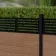 LuxeLine Composite Fence Panel Teak 3ft High - Slat Decorative Screen with Aluminium Post