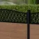 LuxeLine Composite Fence Panel Teak 3ft High - Geometric Decorative Screen with Aluminium Post