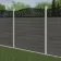 LuxeLine Composite Fence Panel Light Grey - Geometric Decorative Screen for Own Post