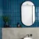 Spirit Marine Blue Gloss Kitkat Mosaic Porcelain Wall Tiles