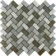 Tephra Metallic Moon Herringbone Mosaic Tiles