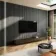 Trepanel Design® Grey Slate Effect Slat on Black Felt Wall Panels