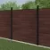 LuxeLine® Walnut Composite Fence Panel with Aluminium Post 6ft