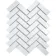 Pixel White Herringbone Gloss 22x73 Mosaic Tiles