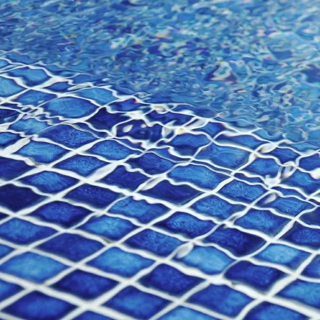 Pixel Ocean Dark Blue Blend Mosaic Tiles 25x25