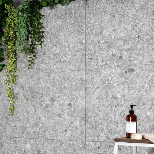 Ceppo Grey Matt Terrazzo Effect Wall and Floor Tiles