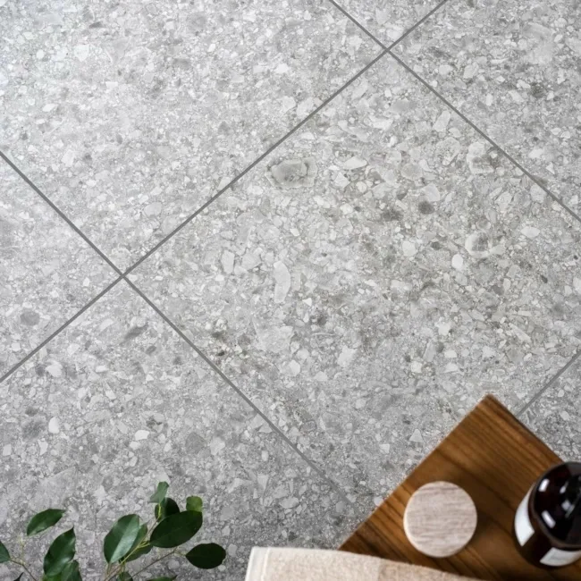 Ceppo Grey Matt Terrazzo Effect Wall and Floor Tiles