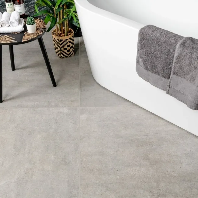 Luna Grey Stone Effect Large Porcelain Floor Tiles