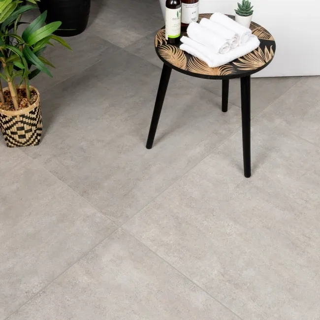 Luna Grey Stone Effect Large Porcelain Floor Tiles