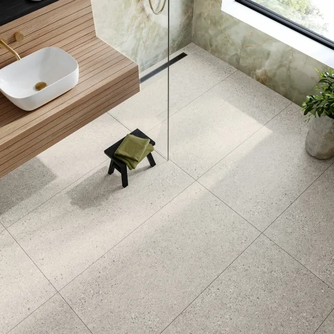 Dover Silver Matt Porcelain Stone Effect Wall and Floor Tiles