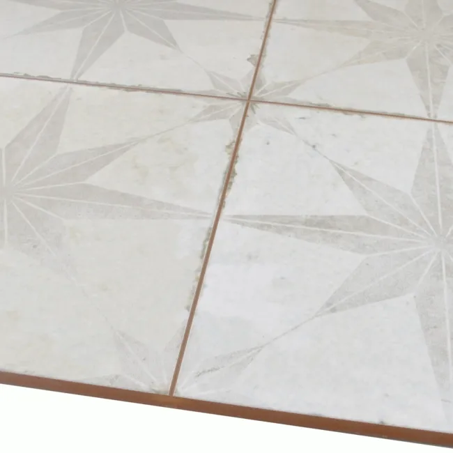 Scintilla Silver Grey Star Pattern Tiles
