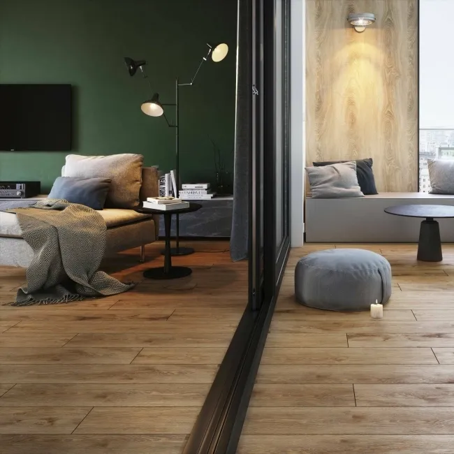 Cedar Rustic Brown Matt Wood Effect Wall and Floor Tiles