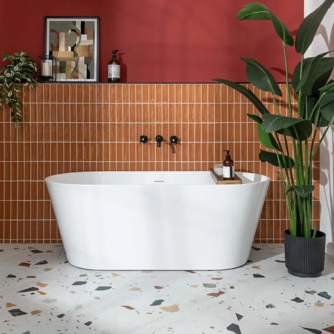 Hamlet Orange Gloss Brick Wall and Floor Tiles