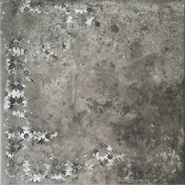 Harbour Night Dark Grey Matt Patterned Wall and Floor Tiles