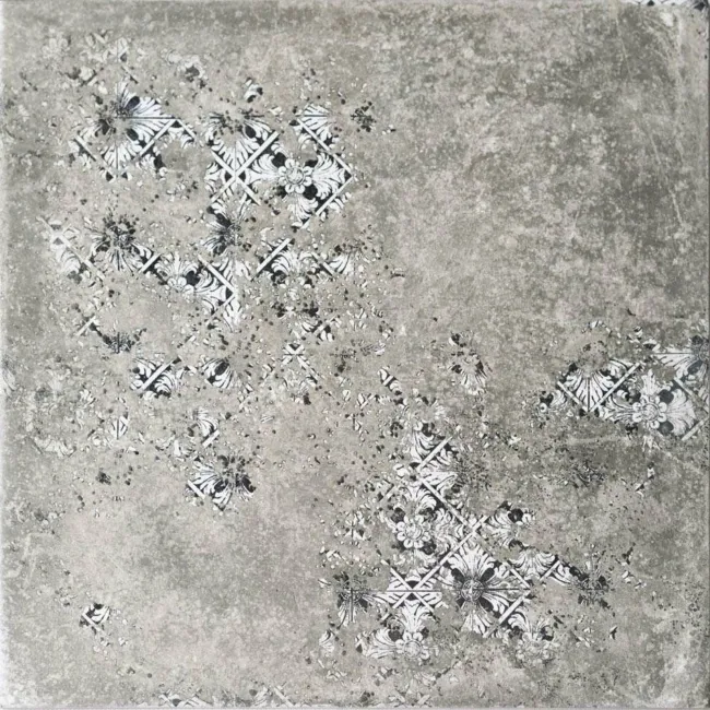 Harbour Night Dark Grey Matt Patterned Wall and Floor Tiles