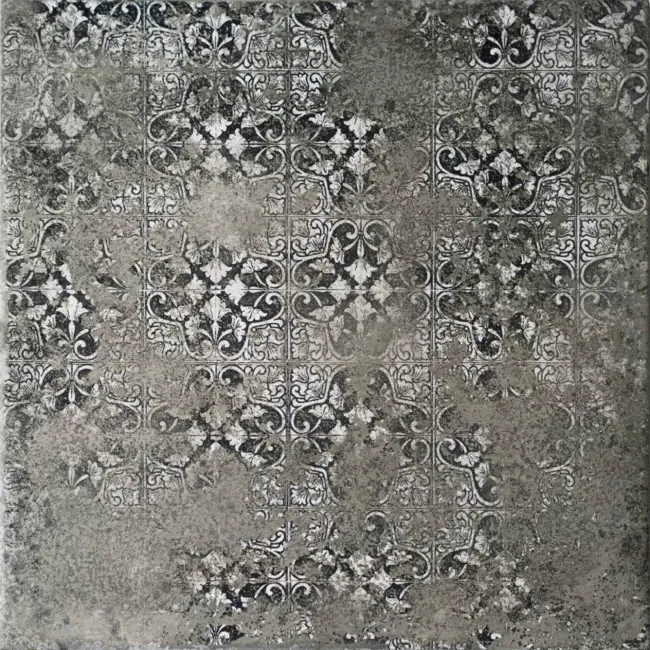 Harbour Night Dark Grey Matt Patterned Wall and Floor Tiles