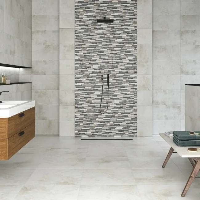 Isidora Dark GreyThick Porcelain Splitface Effect Wall Tiles