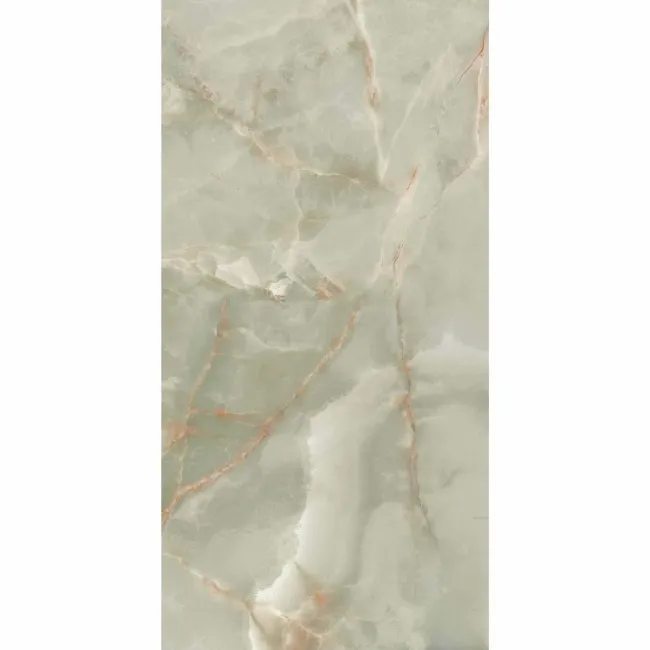 Apple Green Polished Onyx Marble Effect Large Wall and Floor Tiles