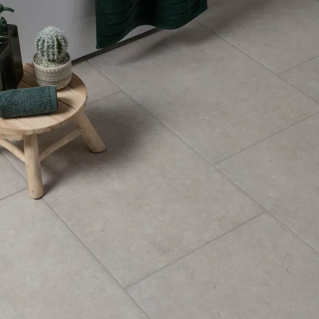 Shallows Beige Matt Limestone Effect Floor Tiles