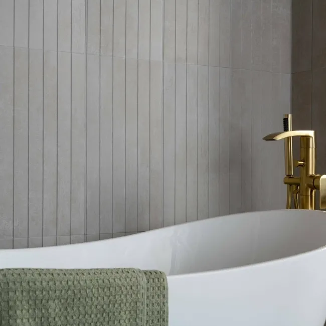 Genoa White Matt Decor Concrete Effect Wall Tiles