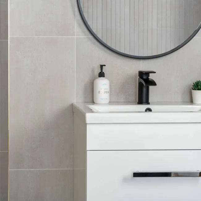 Genoa White Matt Concrete Effect Wall and Floor Tiles