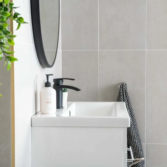 Genoa White Matt Concrete Effect Wall and Floor Tiles