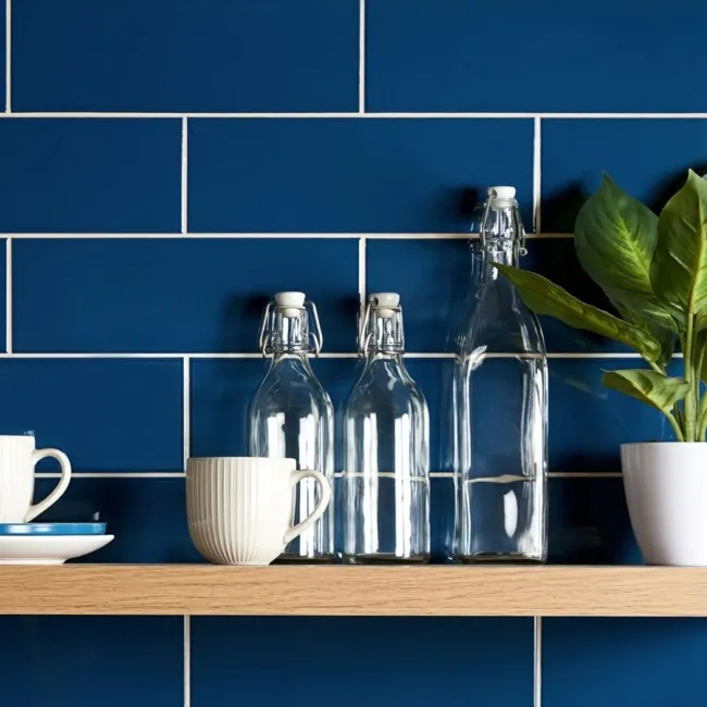 Rhian Marino Gloss Blue Brick Tiles