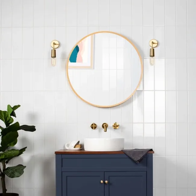 Rhian White Gloss Brick Ceramic Wall Tiles