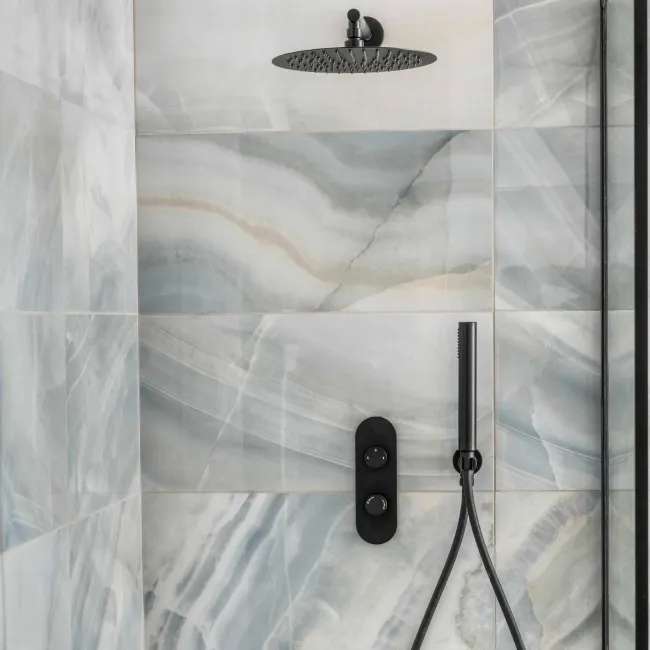 Lustra Blue Marble Effect Porcelain Tiles 600x300