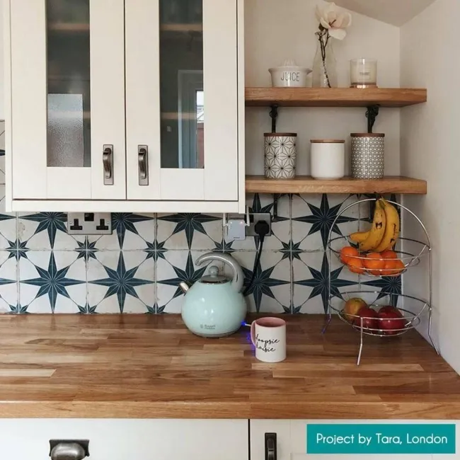 Scintilla Sapphire Star Pattern Tiles