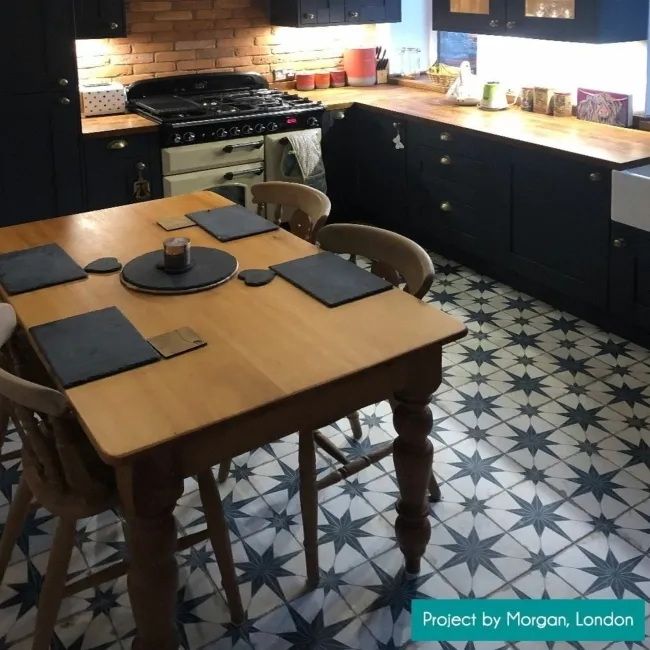 Scintilla Sapphire Star Pattern Tiles